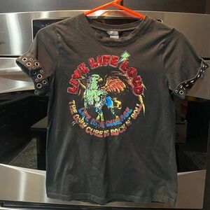 Truce Black Sequined Rocker Tshirt